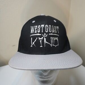 West Coast King Black Snapback Hat BK Logo Adjustable One Size Fits All